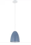 Eglo Sarabia 1-LIGHT Pastel Dark Blue/silver Metal Dome Pendant 9.5 X 8 Dia.. Fixed Price $69.00.