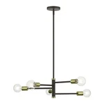 Livex Lighting Bannister 5-LIGHT Modern Chandelier Bronze Antique Brass.. Fixed Price $167.94.