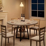 Idealhouse Round Dining Table 4-6 People 47.2" Industrial Kitchen Grey. Fixed Price $174.00.