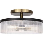 Canarm Lighting ISF1143A03BKG Jenner Semi-flush Mount Black/gold. Fixed Price $245.60.