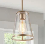 Lnc 1-LIGHT Gold Modern Pendant Lighting Contemporary Hanging Fixture. Fixed Price $37.75.