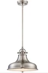 Quoizel Emery One Light Pendant In Brushed Nickel - ER1814BN. Fixed Price $139.99.