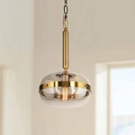 Eurofase Nottingham 10" Wide Amber Glass Mini Pendant Light. Fixed Price $352.00.