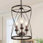 Lnc Farmhouse Chandelier Bronze 3-LIGHT Drum Cage Candlestick Ceiling Pendant. Fixed Price $67.84.