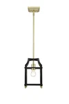 Golden Lighting 8401-M1L Leighton Mini Pendant Light, Pewter With Navy Frame. Fixed Price $75.00.