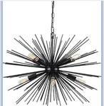24 Black Sputnik Chandelier Vintage 4-LIGHTS Geometric Starburst .... Fixed Price $43.33.