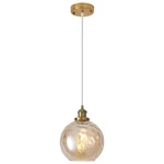 Adsensty 1-LIGHT Amber Globe Pendant Modern Hanging Fixture W/glass Shade. Fixed Price $33.99.