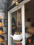 Lamp Suspension 60S Delta Sergio Club Artemide Glass Brass Pendant. Fixed Price $809.51.