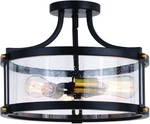 Vaxcel Lighting C0175 Holbrook 3 16"W Semi-flush Drum Black. Fixed Price $299.99.