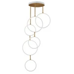 ET2 Lighting Hoopla 6-LIGHT 25" Led Pendant, White/gold E24325-WTGLD. Fixed Price $1768.00.
