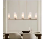 Lnc Modern Chandelier Gold Island Candlestick 8-LIGHT Linear Cylinder Shades. Fixed Price $199.00.