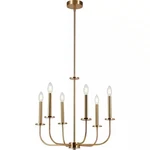 Luminosa 6-LIGHT Antique Gold Chandelier. Fixed Price $99.00.