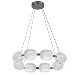 Dainolite Peri 8 Light Chandelier, Matte Black/clear PRI-3256LEDP-MB. Fixed Price $832.00.