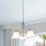 Maxim Aurora 22 1/2" Wide 3-LIGHT Satin Nickel Chandelier. Fixed Price $238.00.