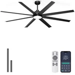 72'' Ceiling Fan With Light - Remote & App Control, 3 Ctt Dimmable, 6 Speed R.... Fixed Price $181.97.