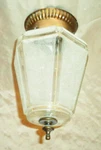 Vintage Lightcraft Of California Frosted & Clear Panel Glass Small Ceiling. Fixed Price $82.00.