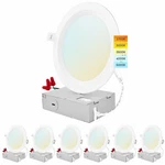 Luxrite Inch Ultra Thin Led Recessed Light 5 Color Option Baffle 6-PACK. Fixed Price $144.95.