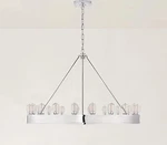Ralph Lauren Roark 20-LIGHT 40" Ring Chandelier Silver Chrome W/tags (no Box ). Fixed Price $1770.00.