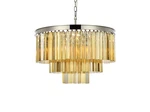 Elegant Lighting 1201D26-GT/RC Sydney 9 26"W Crystal Nickel. Fixed Price $1958.00.