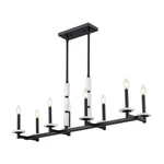 Z-lite Kaden Light Linear Chandelier, Matte Black/alabaster 3045-8L-MB. Fixed Price $926.00.