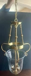 Vtg Corbett Lighting Foyer Georgian Brass Jar Pendant Lantern Chandelier. Fixed Price $450.00.