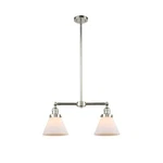 Innovations 2-L Lg Cone 22" Chandelier, Series, Pn/wh 209-PN-G41. Fixed Price $561.00.