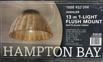 Hampton Bay Highler 13 Flush Mount Ceiling Light Natural Rattan Shade. Fixed Price $39.99.