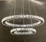 Meerosee Crystal 2 Rings Chandeliers Modern Led Ceiling Lights New. Fixed Price $79.13.