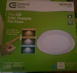 Commercial 11" Electric Dimmable Edge Lit Flush Mount Ceiling Light 74210/HD. Fixed Price $17.89.