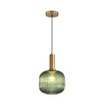 Bokt Mid Century Modern Green Glass Pendant Light Large Gold Gl... Fast Usa Ship. Fixed Price $107.13.