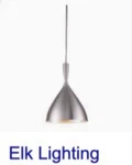 Elk Spun Aluminum Light Pendant 17042/1ALM. Fixed Price $95.00.