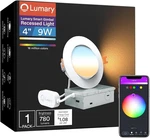 Lumary Smart Gimbal Recessed Lighting 4 Inch, 355 +20 Adjustable Rgbww Wifi Cei. Fixed Price $39.87.