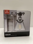 Globe Electric Mercer 1-LIGHT Chrome Flush Mount Ceiling. Fixed Price $17.90.
