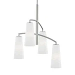 Feiss Coddington Light Brushed Steel Chandelier F2948/4 Bs. Fixed Price $115.50.