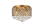 Elegant Lighting LD5010F13 Tully 14"W Flush Mount Drum - Brass. Fixed Price $156.00.