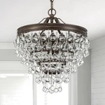 Crystorama Calypso 12" Wide Vibrant Bronze Finish Crystal Chandelier. Fixed Price $440.00.