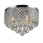 Whse Of Tiffany X6611/3 Trey 3-LIGHT Chrome 16 Inch Crystal Flush Mount. Fixed Price $88.99.