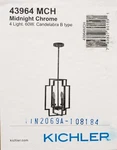 Kichler Downtown Deco 4-LIGHT Midnight Chrome Candle Cage Pendant Chandelier. Fixed Price $177.99.