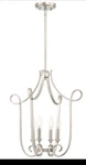 Quoizel Light Polished Nickel Chandelier Finish Foyer Pendent FNS5204PK. Fixed Price $79.00.
