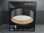 Artika Alton 13" 1-LIGHT Modern Black & Wood Led Cct Flush Mount Ceiling. Fixed Price $42.99.