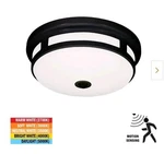 Hampton Bay Greenhaven Medium Exterior 11IN Led Color Change Flush Mount Motion. Fixed Price $36.52.