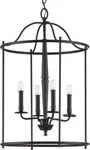 Durrell 4-LIGHT Black Medium Foyer Pendant By Progress Lighting P500210-031. Fixed Price $189.00.