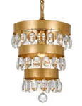 Crystorama 6103-GA Perla 1-LIGHT Antique Gold Mini Chandelier. Fixed Price $448.00.