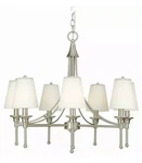 Hampton Bay Sadie Collection 7-LIGHT Satin Nickel Opal Glass Chandelier. Fixed Price $89.95.