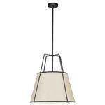 Dainolite Trapezoid Light Pendant, Cream/black TRA-1P-BK-CRM. Fixed Price $340.00.