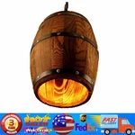 Wood Wine Barrel Hanging Light Ceiling Lamp Pendant For Restaurant Cafe Usa. Fixed Price $50.71.