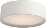 Elegant 16" Wide Flush Mount Light With Oatmeal Linen Finish - 19.5W Led. Fixed Price $293.99.