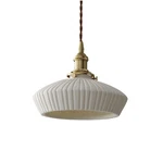White Ceramics Pendant Light Brass Socket With Switch Hanging Lamp Mini Ceili.... Fixed Price $96.33.