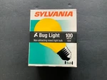 Yellow Bug Light Bulb 100W Watt Sylvania Outdoor Porch Non-attracting. Fixed Price $7.99.