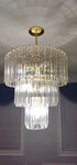 Portfolio Modern 9 Lights Back To Basic Polish Gold Crystal Chandelier Lighting. Fixed Price $200.00.